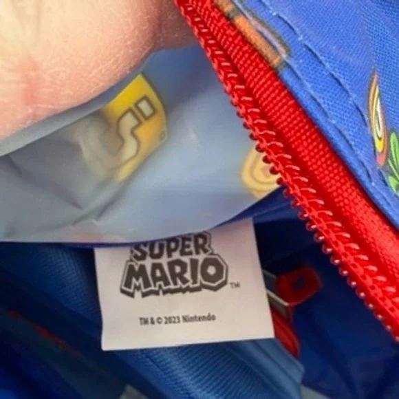 NWT Nintendo Super Mario Backpack Lunch Bag Pencil Case Set Character School - Picture 13 of 16